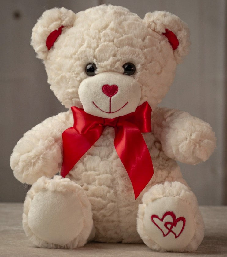 13" Super Soft Teddy Bear | Available in Red or Cream