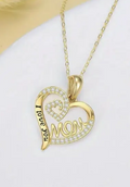 I Love You MOM Heart Necklace