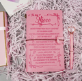 To My Niece Journal - Pink Inspirational Notebook