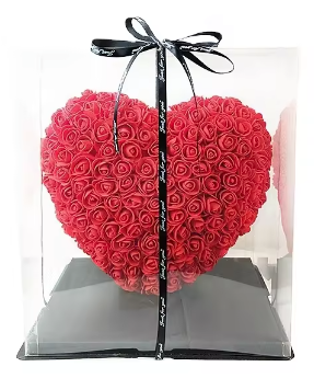 10" Foam Rose Bear Gift - Available with or without Gift Box