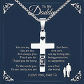 DAD - To My Daddy Cross Necklace | Gold & Silver Faith-Inspired Gift