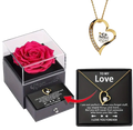 Eternal Rose – To My Girl – Gold Heart Necklace Gift Set
